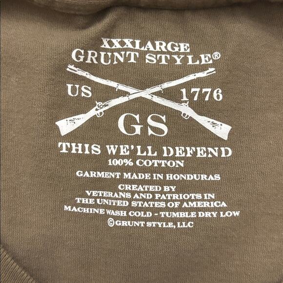 Grunt Style Men’s Army Green “ Grumpy Old Vet” Graphic T-Shirt XXXL - Picture 8 of 8